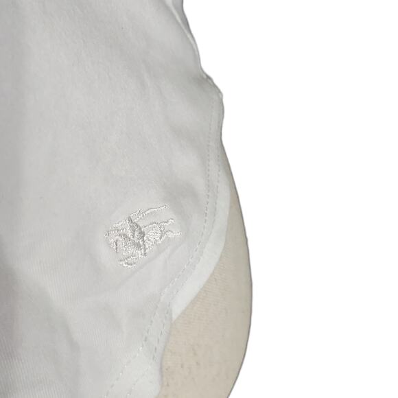 Burberry White T-Shirt w/ Nova Check Pattern Details - Size Medium - Picture 4 of 9